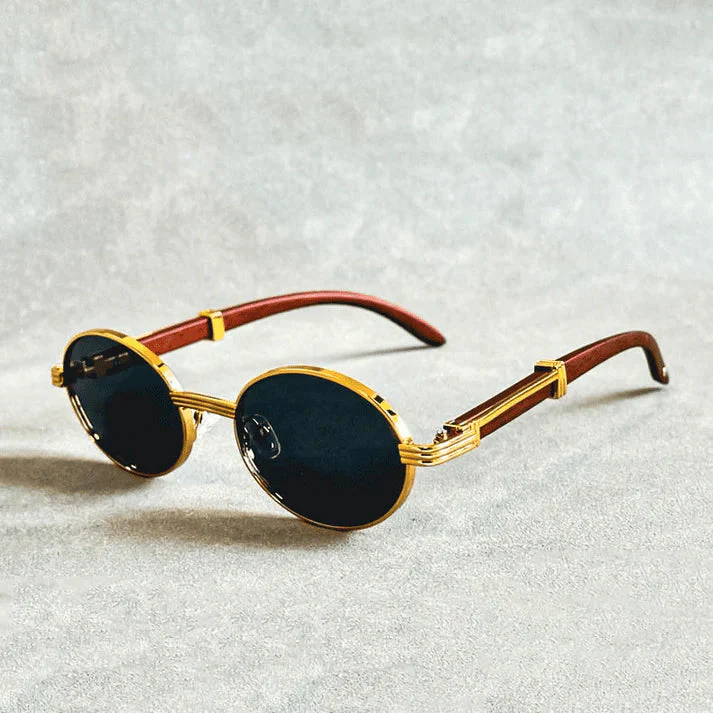 Oval Frame Sunglasses with Tinted Lenses - Image 6