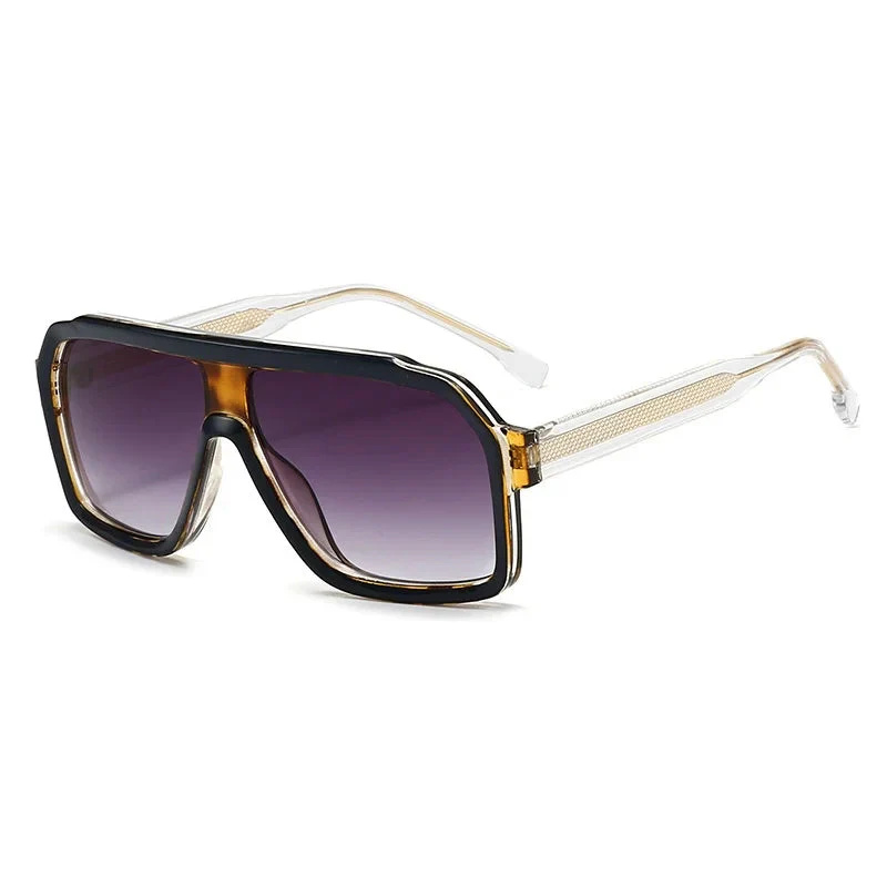 Retro Oversized Sunglasses with Square Lenses - Image 3