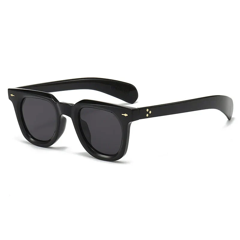 Retro Square Sunglasses with Thick Frames - Image 2