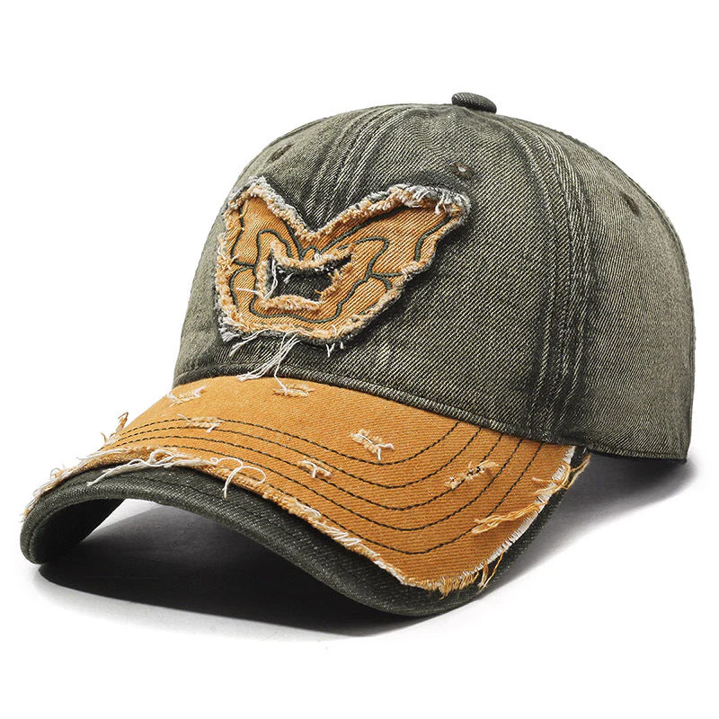 Retro Wings Denim Baseball Cap - Image 4