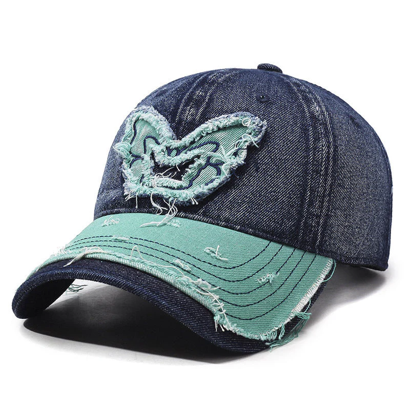 Retro Wings Denim Baseball Cap - Image 6