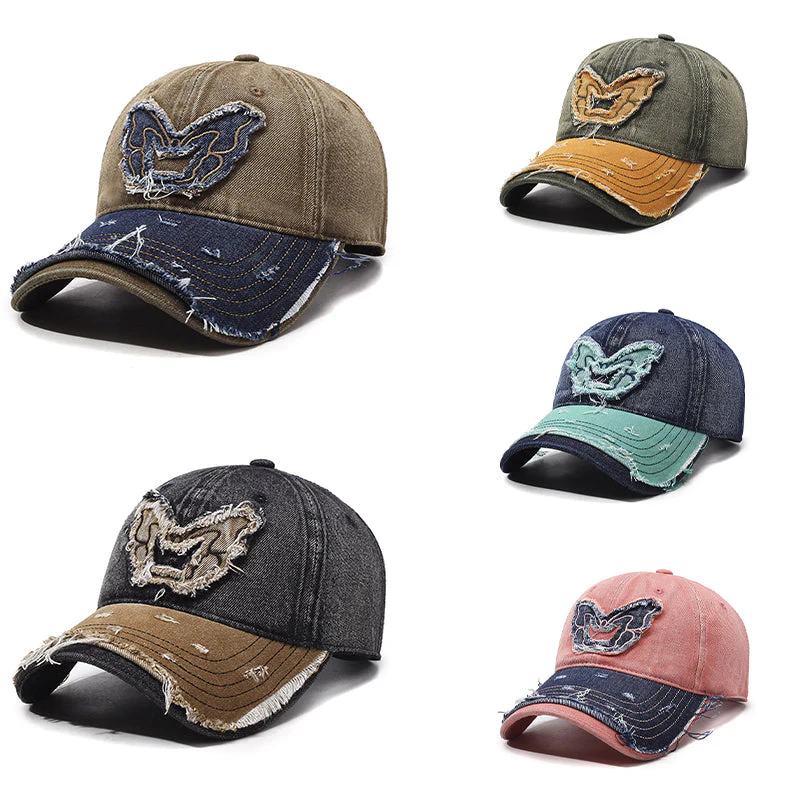 Retro Wings Denim Baseball Cap - Image 7