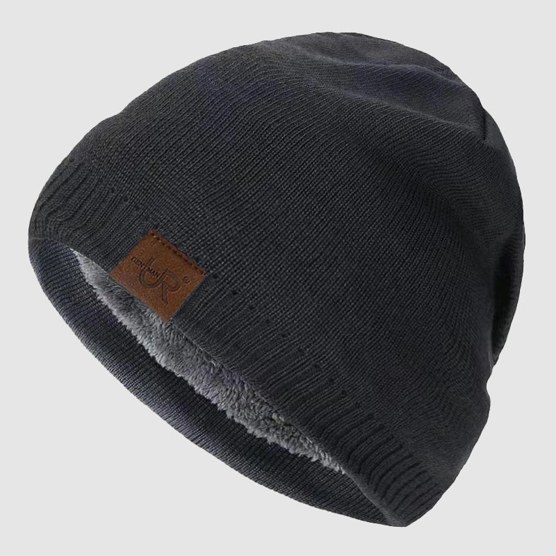Ribbed Knit Beanie with Fleece Interior - Image 4