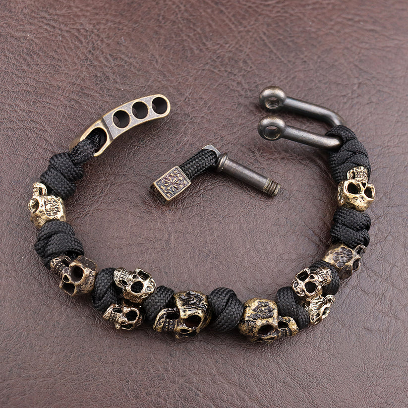 Roberto Russo Adjustable Paracord Skull Bracelet - Image 3