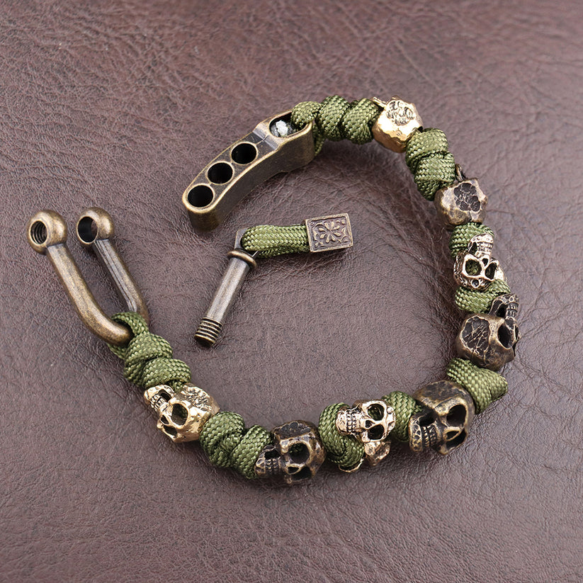 Roberto Russo Adjustable Paracord Skull Bracelet - Image 4