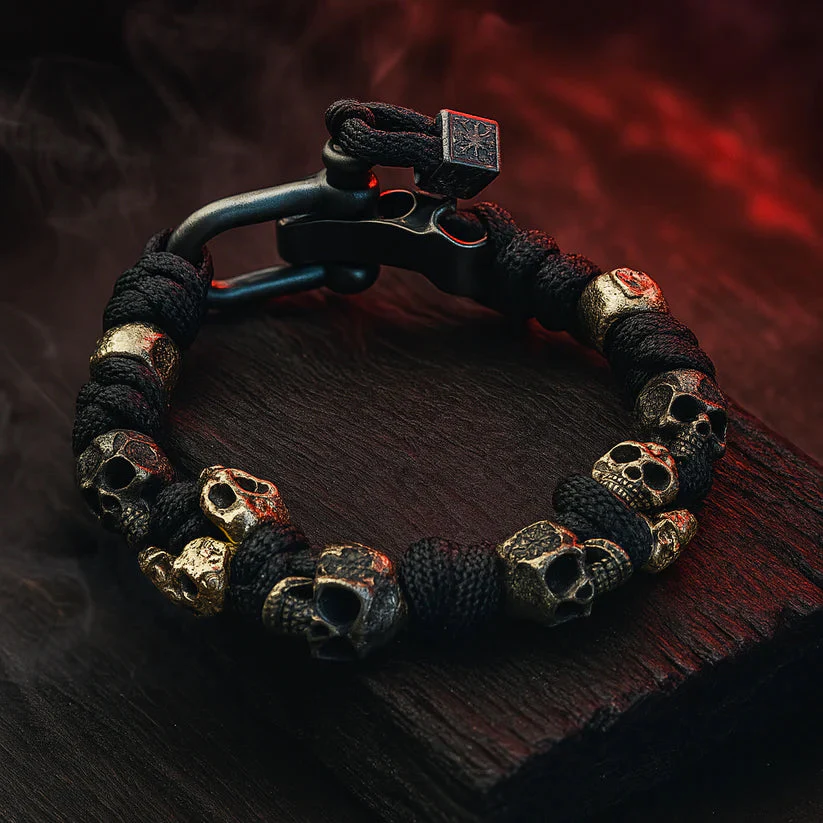 Roberto Russo Adjustable Paracord Skull Bracelet - Image 5