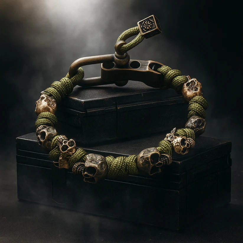 Roberto Russo Adjustable Paracord Skull Bracelet - Image 6
