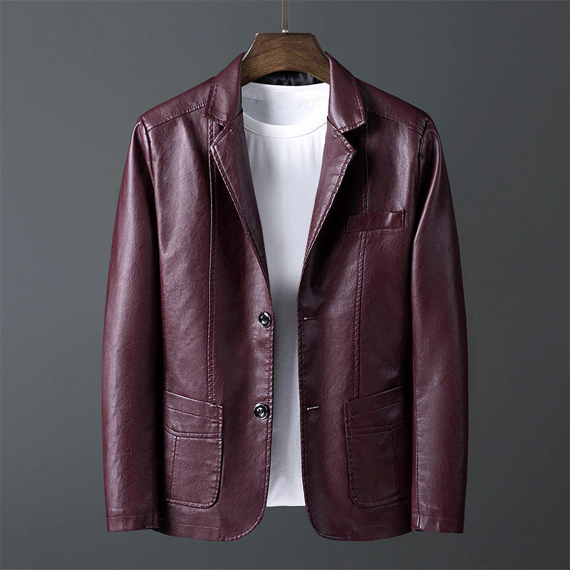 Roberto Russo Classic Cut Leather Jacket - Image 3