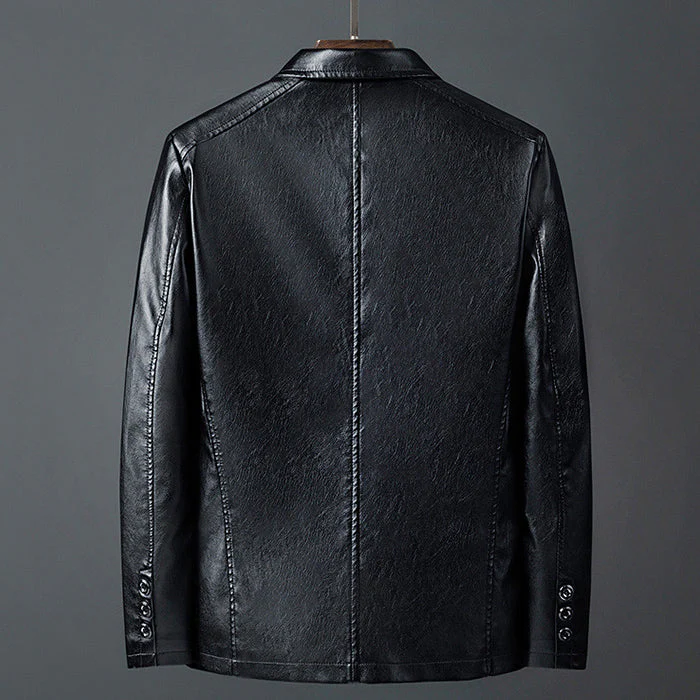 Roberto Russo Classic Cut Leather Jacket - Image 4