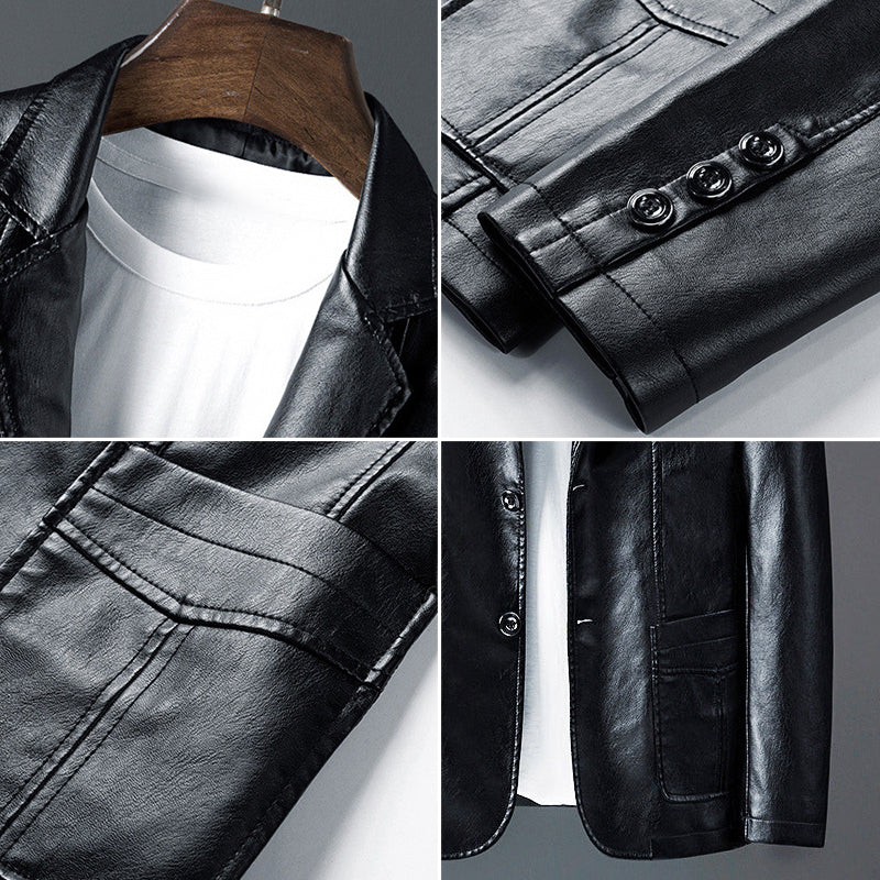 Roberto Russo Classic Cut Leather Jacket - Image 5