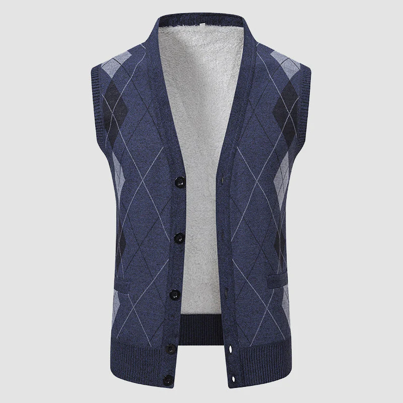 Roberto Russo Diamond Knitted Vest - Image 3