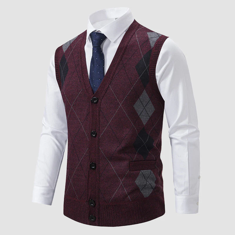 Roberto Russo Diamond Knitted Vest - Image 8