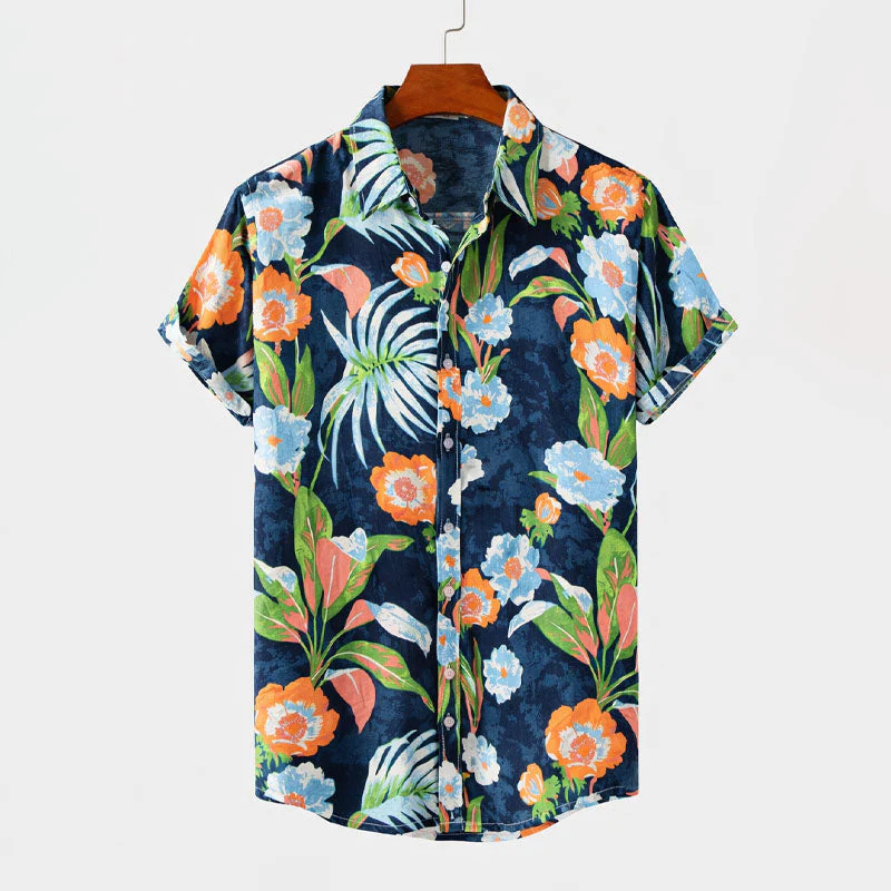 Roberto Russo Floral Pattern Shirt with Short Sleeves - Image 3