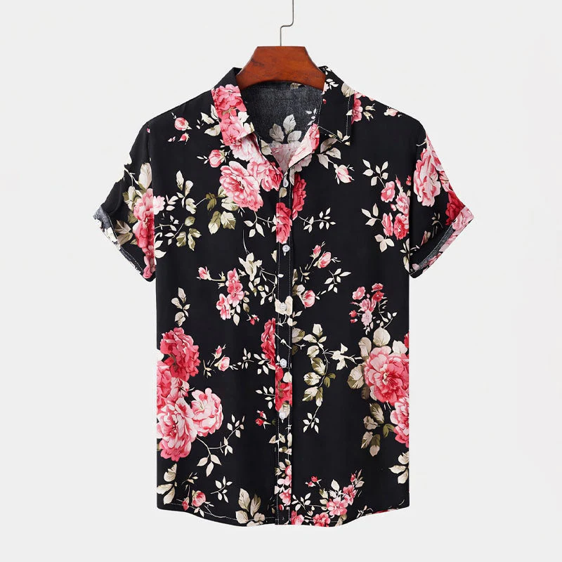 Roberto Russo Floral Pattern Shirt with Short Sleeves - Image 4