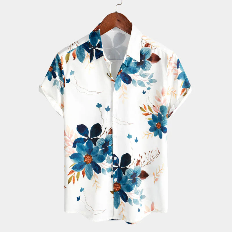 Roberto Russo Floral Pattern Shirt with Short Sleeves - Image 5