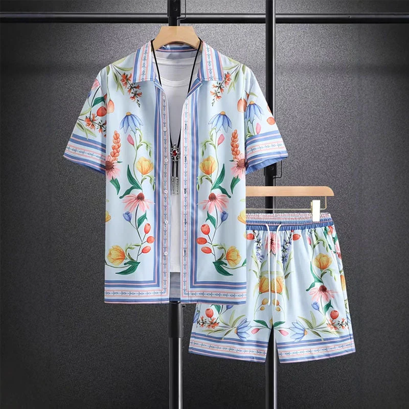 Roberto Russo Floral Print Shirt and Shorts Set - Image 2