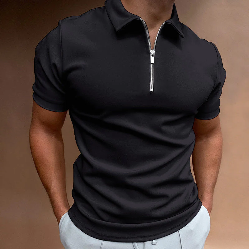 Roberto Russo Half-Zip Short Sleeve Polo - Image 4
