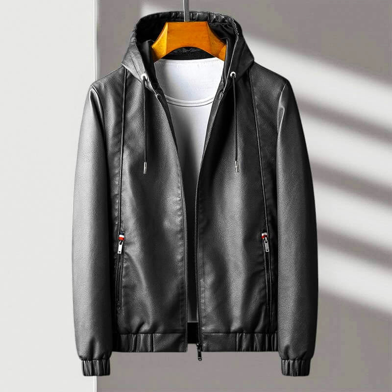 Roberto Russo Hooded Leather Jacket - Image 2