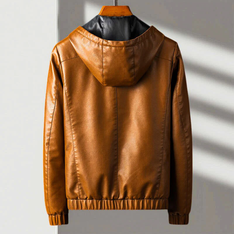 Roberto Russo Hooded Leather Jacket - Image 4