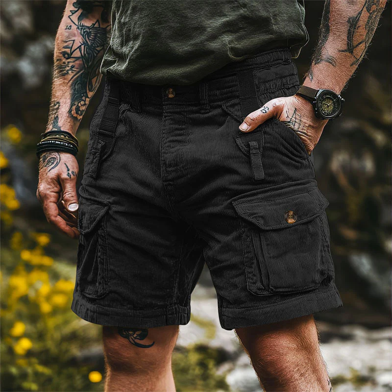 Roberto Russo Outdoor Corduroy Cargo Shorts - Image 2