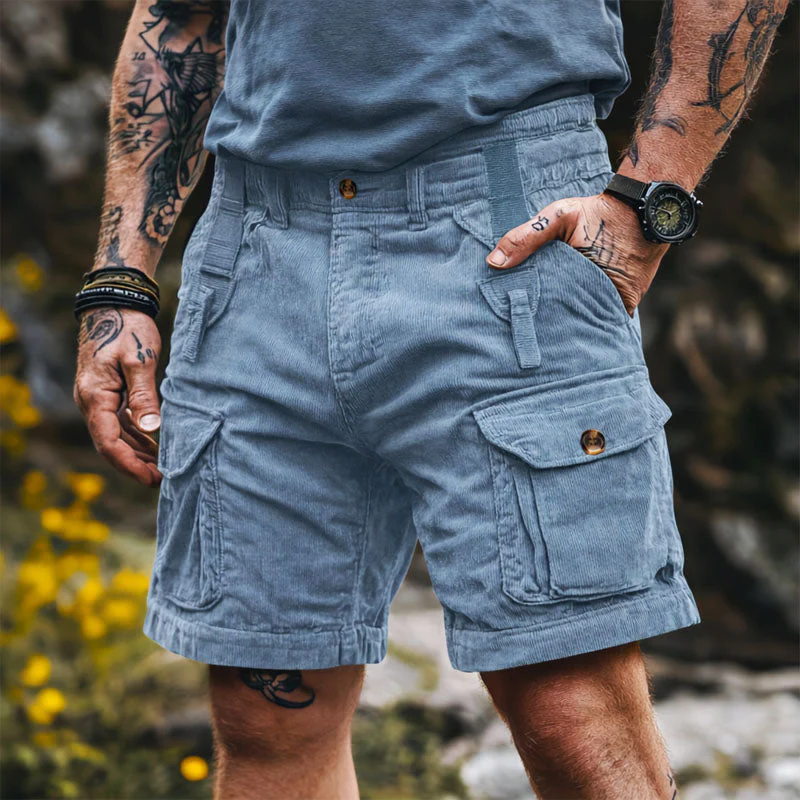 Roberto Russo Outdoor Corduroy Cargo Shorts - Image 3