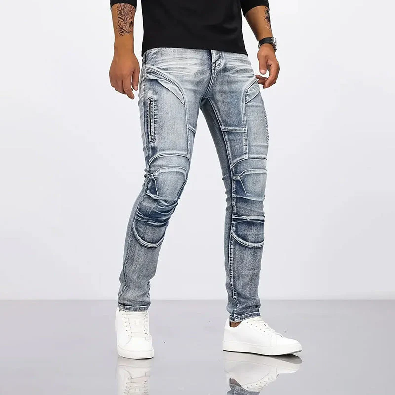 Roberto Russo Stretch Biker-Style Jeans - Image 3