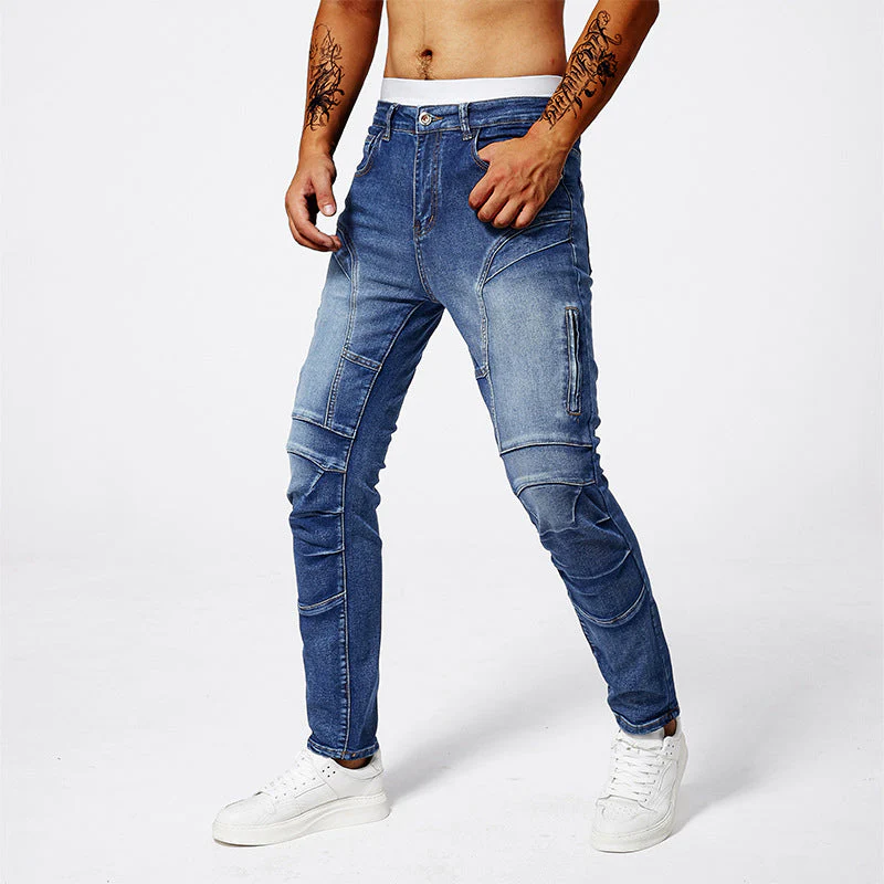 Roberto Russo Stretch Biker-Style Jeans - Image 4