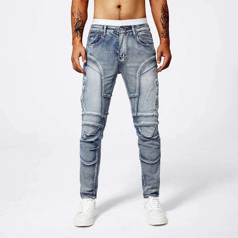 Roberto Russo Stretch Biker-Style Jeans - Image 5
