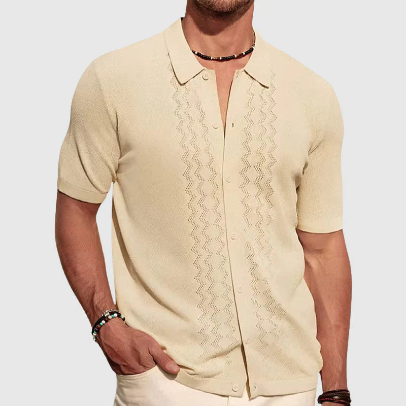 Roberto Russo Summer Knitted Shirt - Image 3