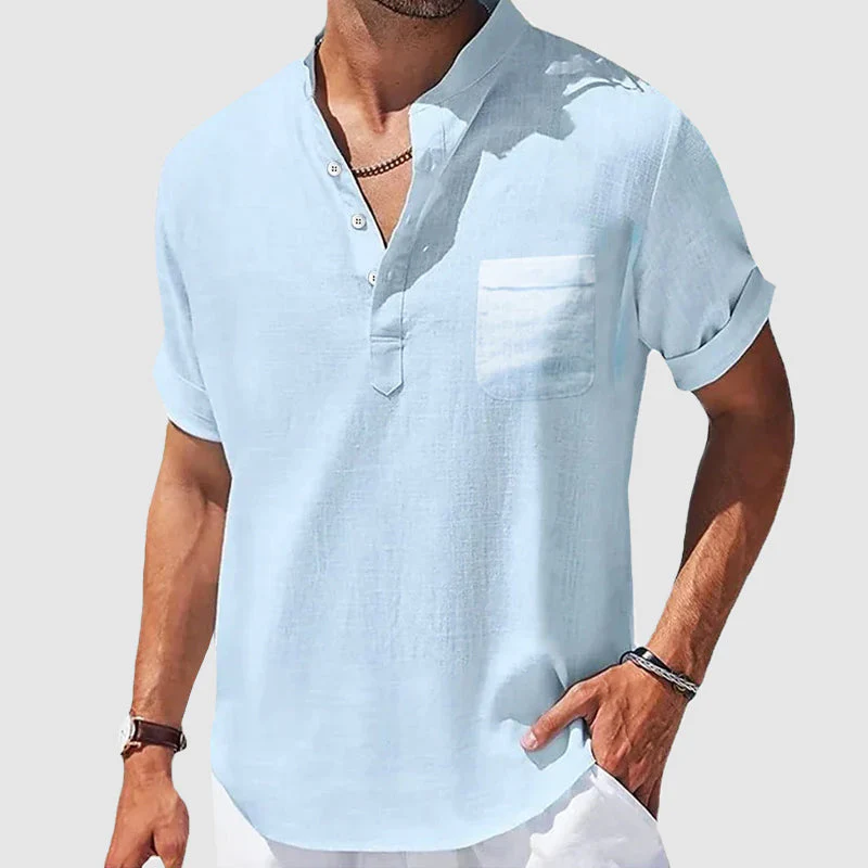 Roberto Russo Sunwalk Henley Shirt - Image 2