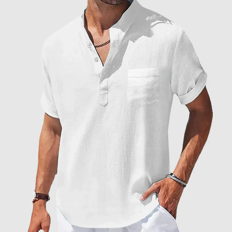 Roberto Russo Sunwalk Henley Shirt - Image 3
