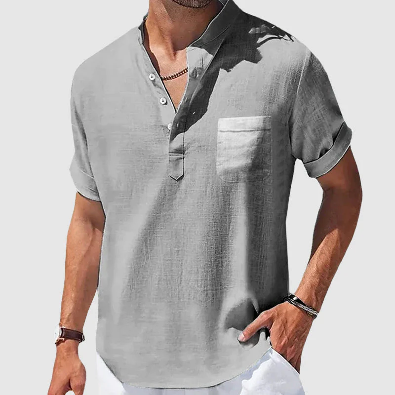 Roberto Russo Sunwalk Henley Shirt - Image 4
