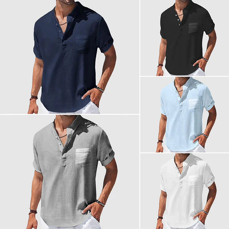 Roberto Russo Sunwalk Henley Shirt - Image 6
