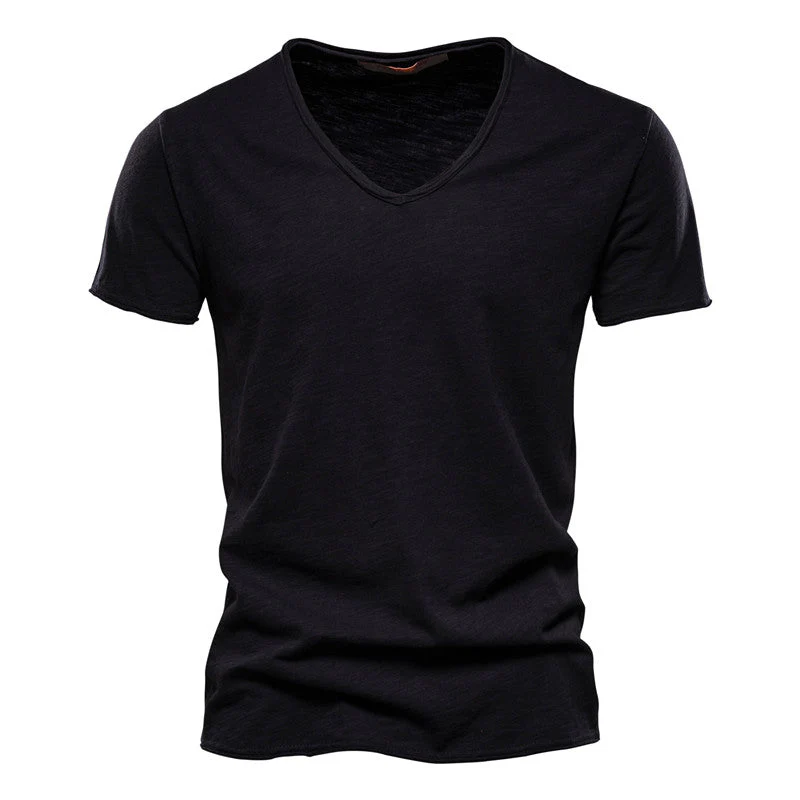 Roberto Russo V-Neck Cotton T-Shirt - Image 2