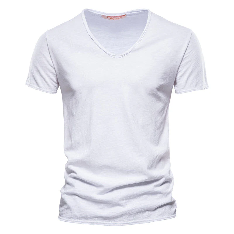 Roberto Russo V-Neck Cotton T-Shirt - Image 3