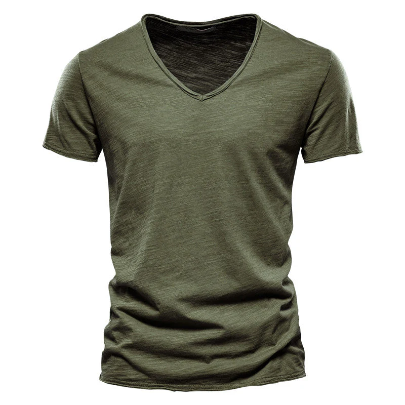 Roberto Russo V-Neck Cotton T-Shirt - Image 4