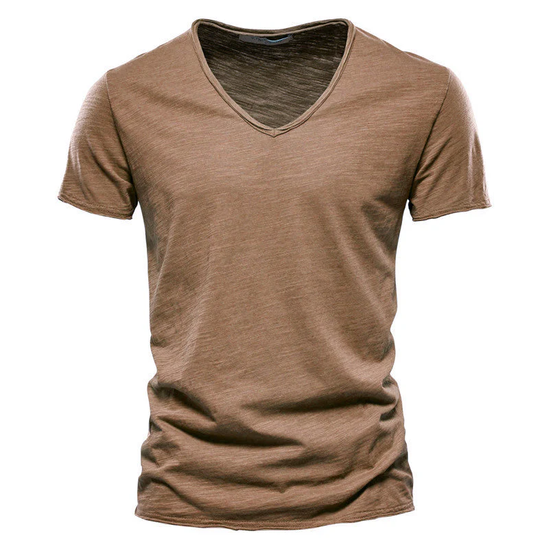 Roberto Russo V-Neck Cotton T-Shirt - Image 5
