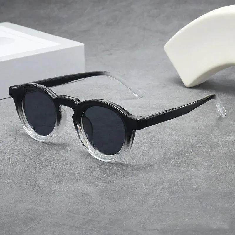 Round Frame Sunglasses with Color-Tinted Lenses - Image 3