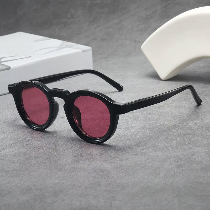 Round Frame Sunglasses with Color-Tinted Lenses - Image 5