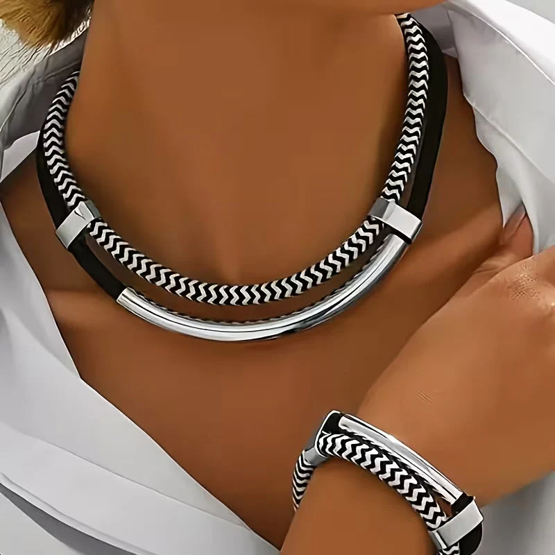 Sofia Amoretti Braided Necklace and Bracelet Set - Image 6