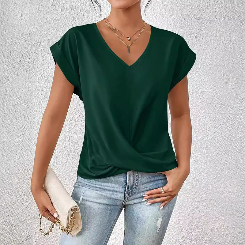Sofia Amoretti Casual Top with Draped Front - Image 4