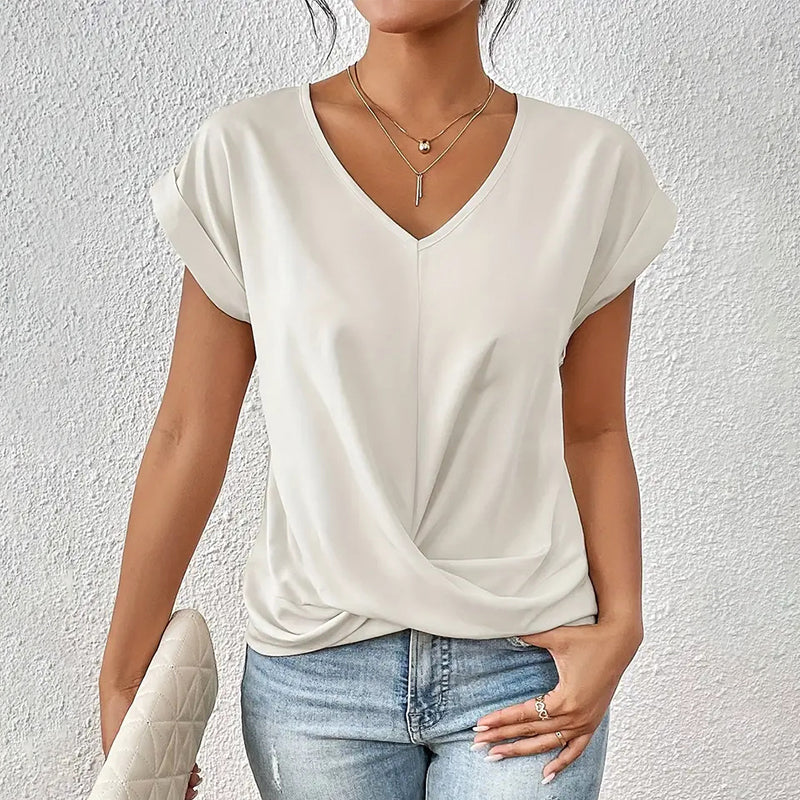 Sofia Amoretti Casual Top with Draped Front - Image 5