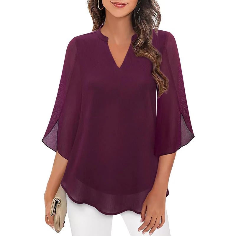 Sofia Amoretti Chiffon Flowing Blouse - Image 2