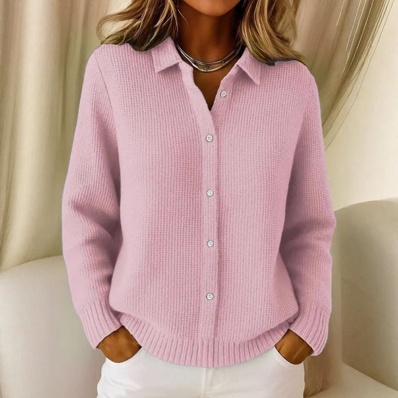 Sofia Amoretti Collared Button-Up Cardigan - Image 3