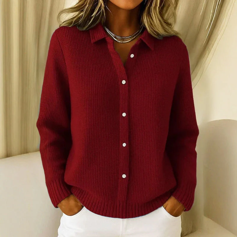 Sofia Amoretti Collared Button-Up Cardigan - Image 4
