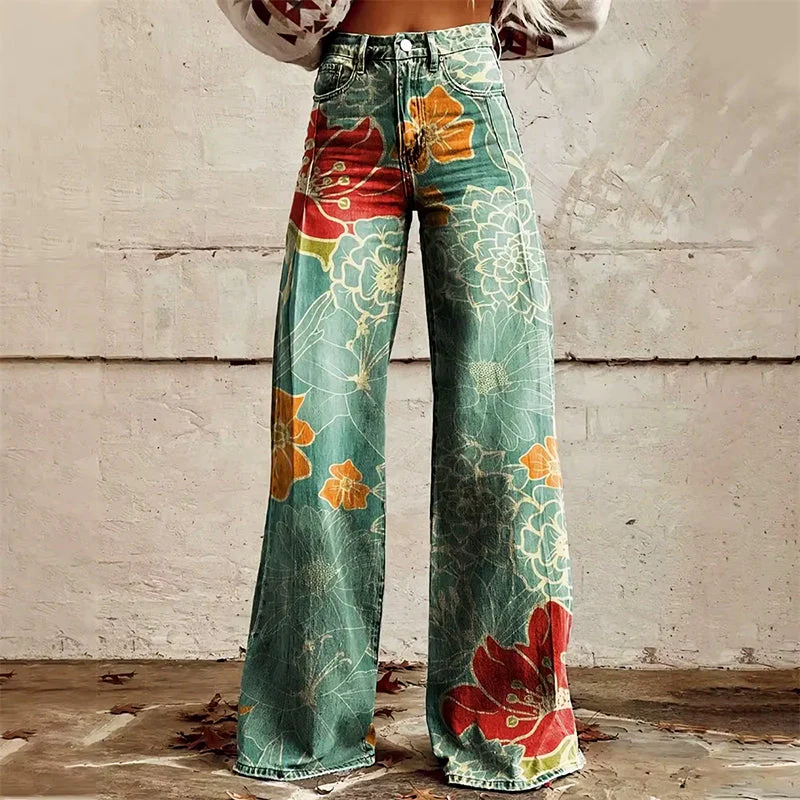 Sofia Amoretti Flared Jeans with All-Over Print - Image 3