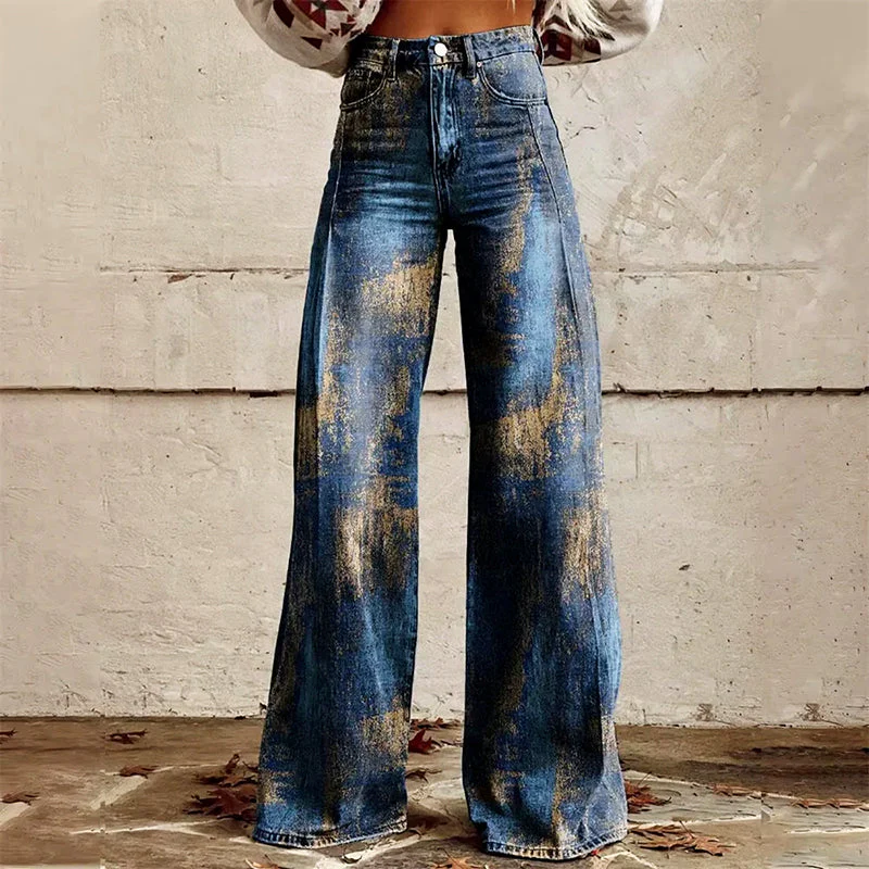 Sofia Amoretti Flared Jeans with All-Over Print - Image 4