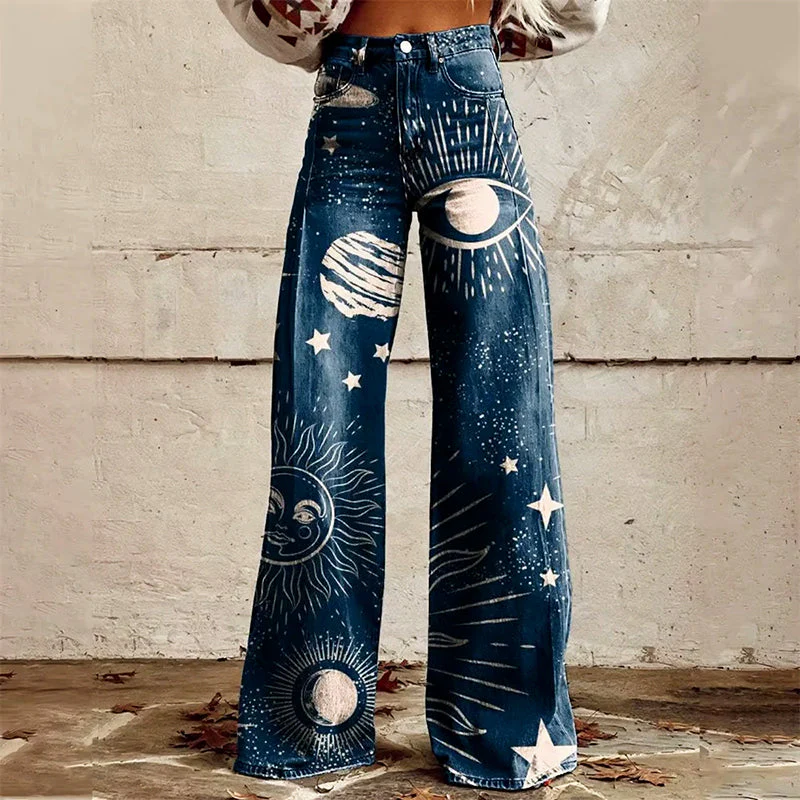 Sofia Amoretti Flared Jeans with All-Over Print - Image 5