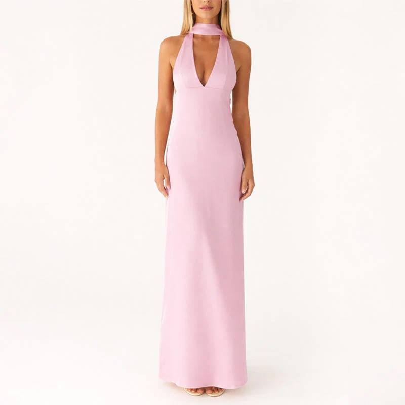 Sofia Amoretti Halter Neck Maxi Dress - Image 3