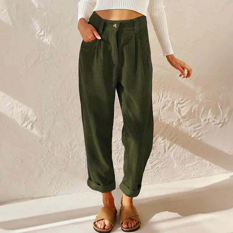 Sofia Amoretti High-Waist Corduroy Pants - Image 3